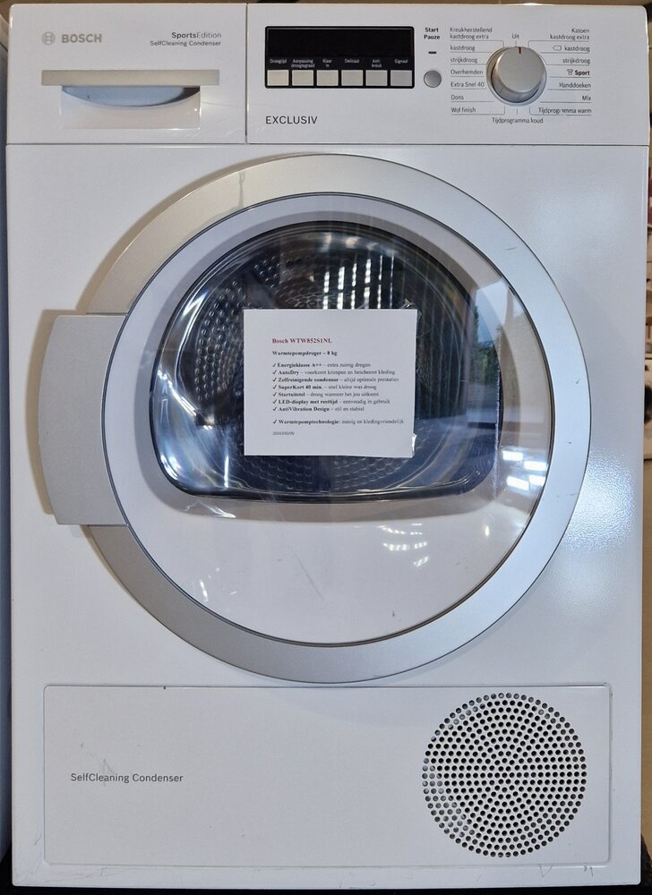 Bosch WTW852S1NL warmtepompdroger 8kg tweedehands