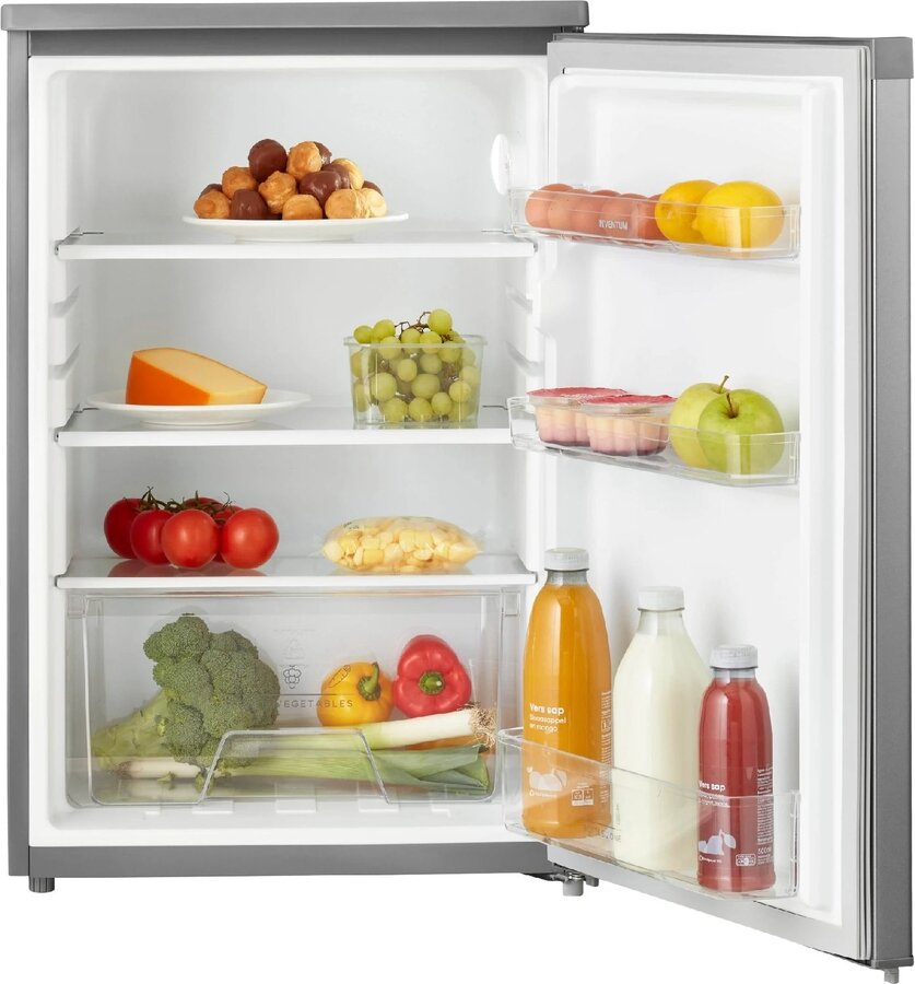 Inventum KK550S Tafelmodel Koelkast - 131 Liter - Zonder Vriesvak - RVS - 55 cm Breed
