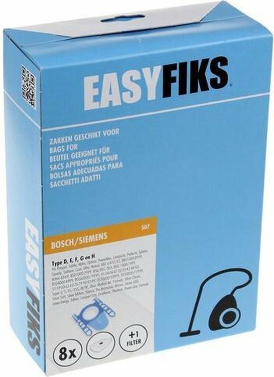 Easyfiks S07 stofzuigerzakken (8 stuks) met 1 filter