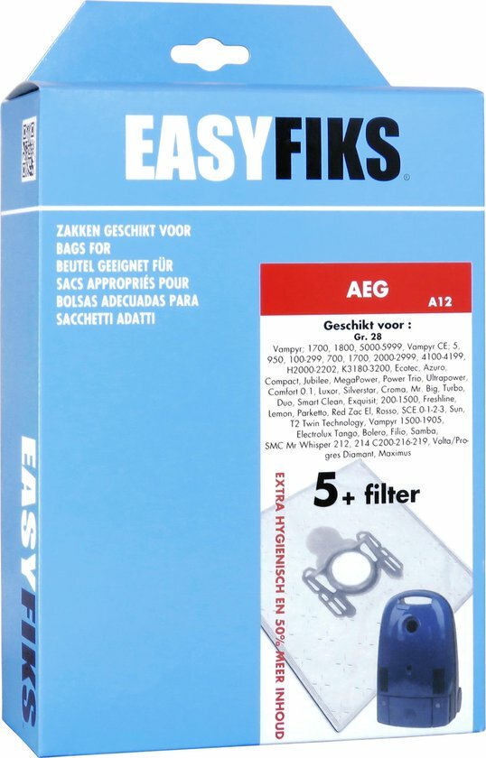 Easyfiks A12 stofzuigerzakken geschikt voor AEG GR28,