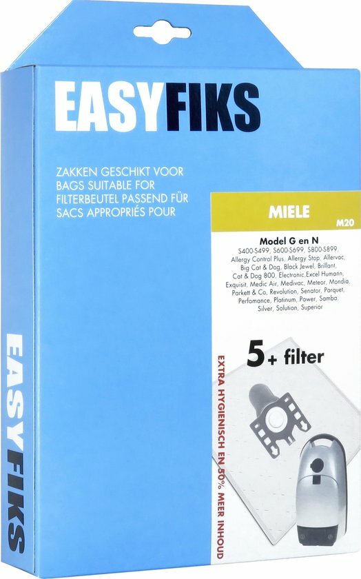 Easyfiks M20 stofzuigerzakken geschikt voor Miele GN 
