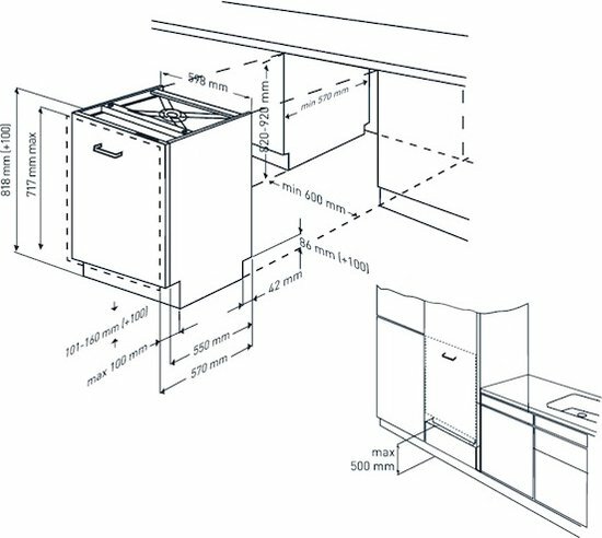 Beko BDIT38532 volledig ge&iuml;ntegreerde inbouwvaatwasser