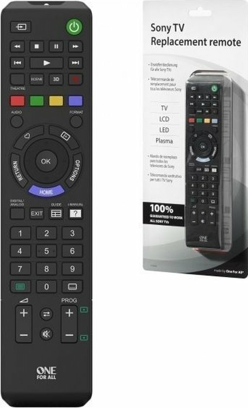 One For All URC1912 vervangende afstandsbediening voor alle Sony tv's