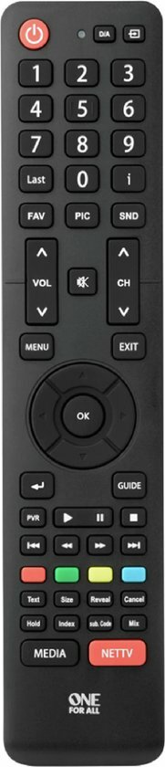  One For All URC1916 vervangende afstandsbediening voor alle Hisense tv's