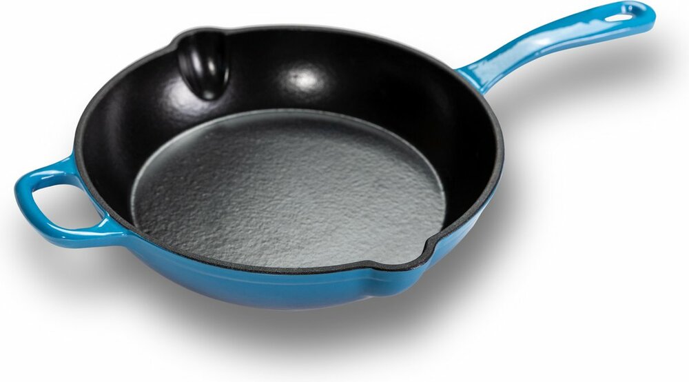Bonapi Gietijzeren Koekenpan Skillet 26 cm &ndash; Ge&euml;mailleerd 