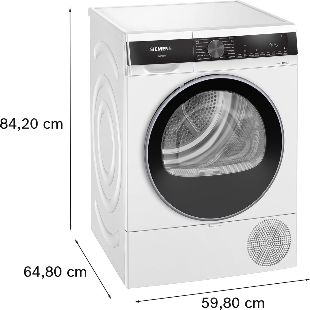 Siemens WQ33G2DCNL iQ500 warmtepompdroger 8 kg 