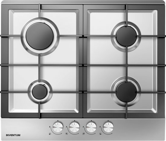 Inventum IKG6023GRVS 4-pits inbouw gaskookplaat 