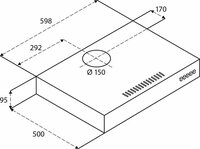 Inventum AKO6015RVS onderbouw afzuigkap van 60 cm