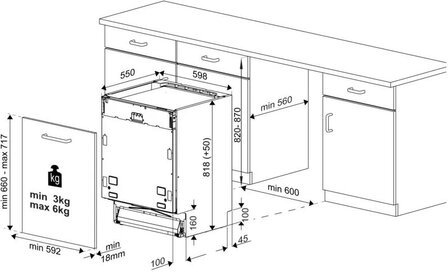Beko BDIN14320 Inbouw vaatwasser