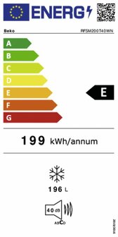 Beko RFSM200T40WN vrijstaande vrieskast