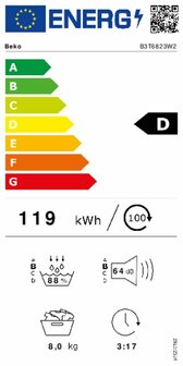 Beko B3T6823W2 warmtepompdroger