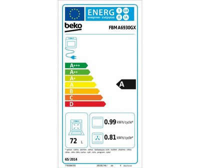 Beko FBMA6930GX RVS Inductie fornuis