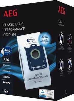 AEG GR201SM S-bag long performance 12-bags  Stofzuigerzak