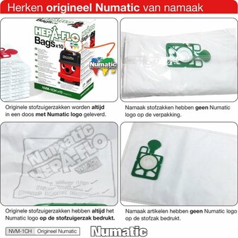 Numatic NVM-1CH (10 STUKS)  Stofzuigerzak