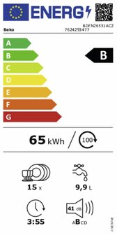 Beko BDFN26551AC2 Selective Line Zwart