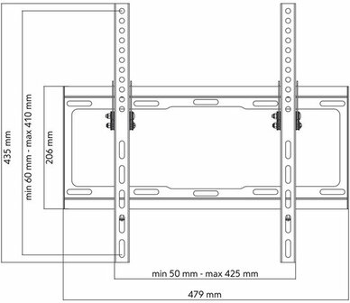 OneForAll&nbsp;WM2421&nbsp;Vesa 400 kantelbare muurbeugel&nbsp;voor televisies van 32 tot 65 inch