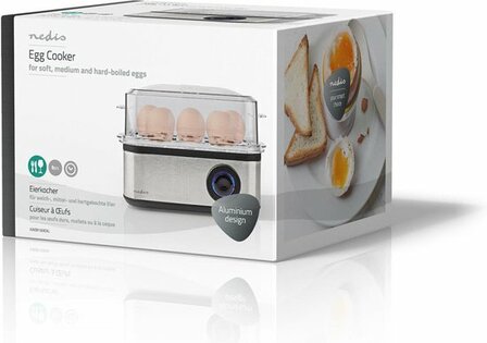 Nedis Eierkoker - Maatbeker - Aluminium / Zwart