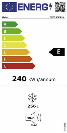 Beko FNE290E41N vrijstaande vrieskast No Frost wit