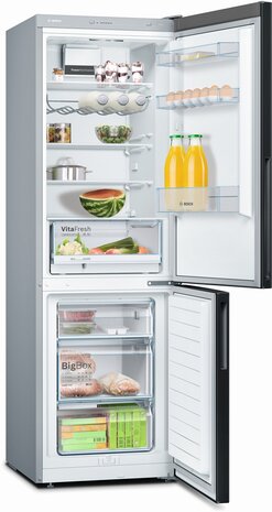 Bosch KGV36VBEAS koel-vriescombinatie rvs-look