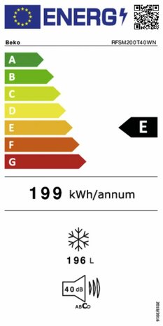 Beko RFSM200T40WN vrijstaande vrieskast
