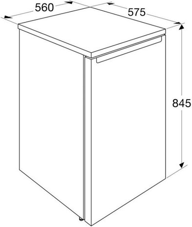Etna VV856Wit tafelmodel vrieskast wit