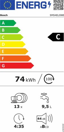 Bosch SMS4ELI08E Vrijstaande Vaatwasser