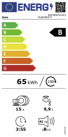 Beko BDFN26551AC2 Selective Line Zwart