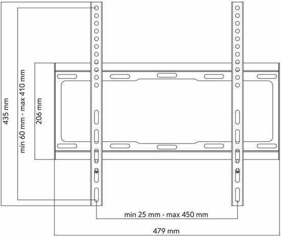 One For All WM 2411 TV-beugel 81,3 cm (32") - 165,1 cm (65") Vast