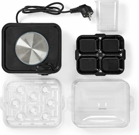 Nedis Eierkoker - Maatbeker - Aluminium / Zwart