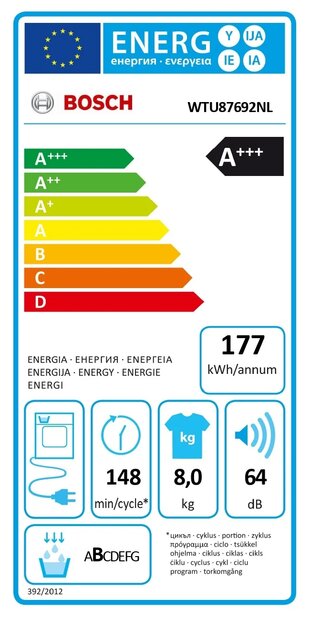 Bosch WTU87692NL Warmtepompdroger