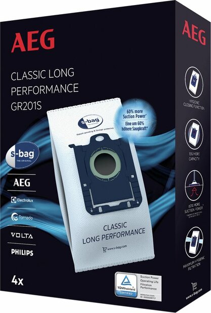 AEG GR201S S-bag long performance 4-bags  Stofzuigerzak