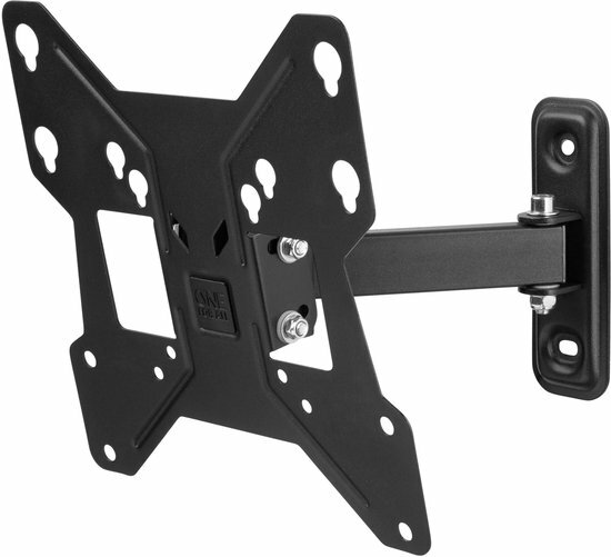 OneForAll WM2241 Vesa 200 muurbeugel draaibaar (90)voor  tv's van 13 tot 43 inch.