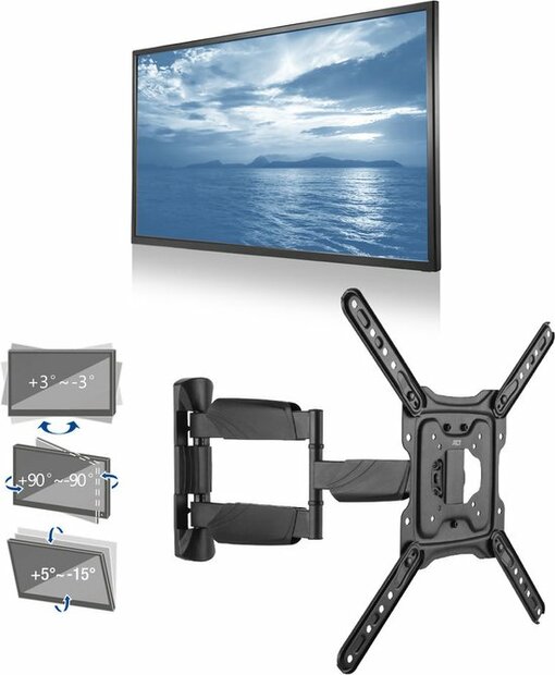 AC8354 Full Motion TV en Monitor, wandmontage  tv (23 inch tot en met 55 inch, maximaal gewicht 35 kg).