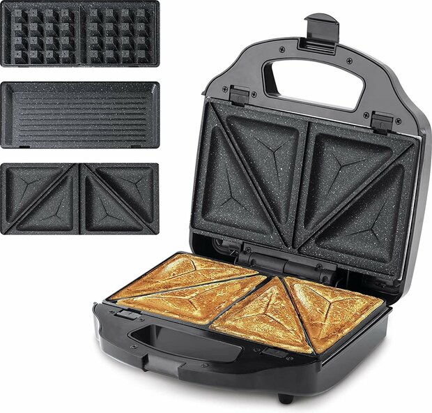 Ufesa SW7950 Tosti-ijzer, Sandwich Maker 3-in-1