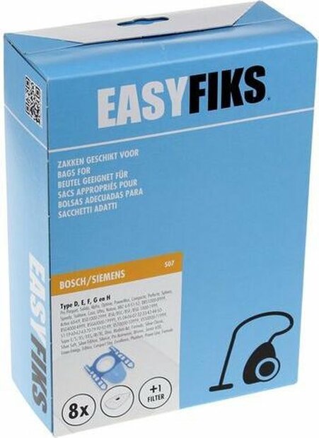 Easyfiks S07 stofzuigerzakken (8 stuks) met 1 filter