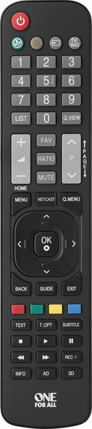 One For All URC1911 is een vervangende afstandsbediening voor alle LG tv's